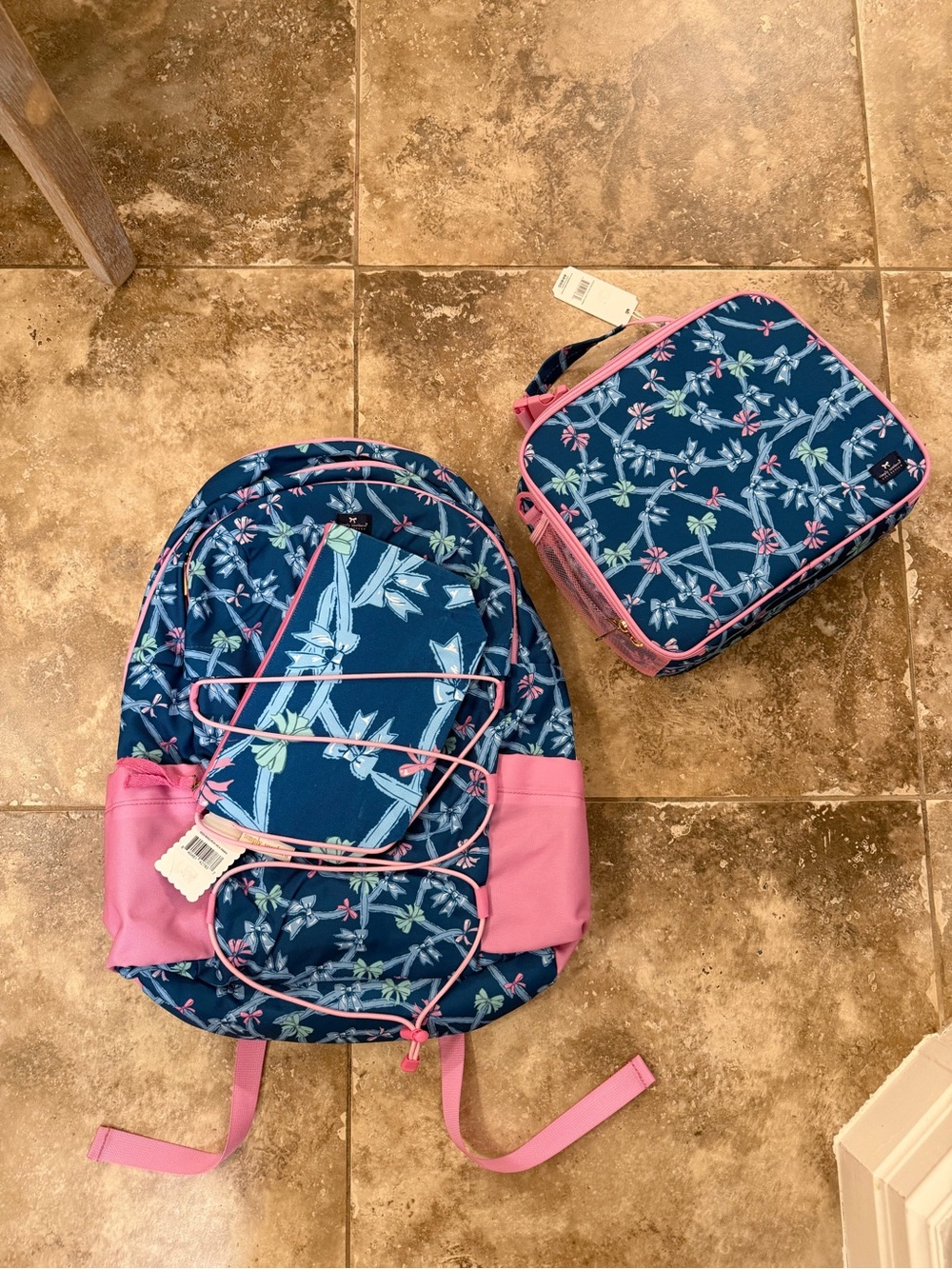 NWT Kids Simply Southern backpack, lunchbox & cosmetic bag